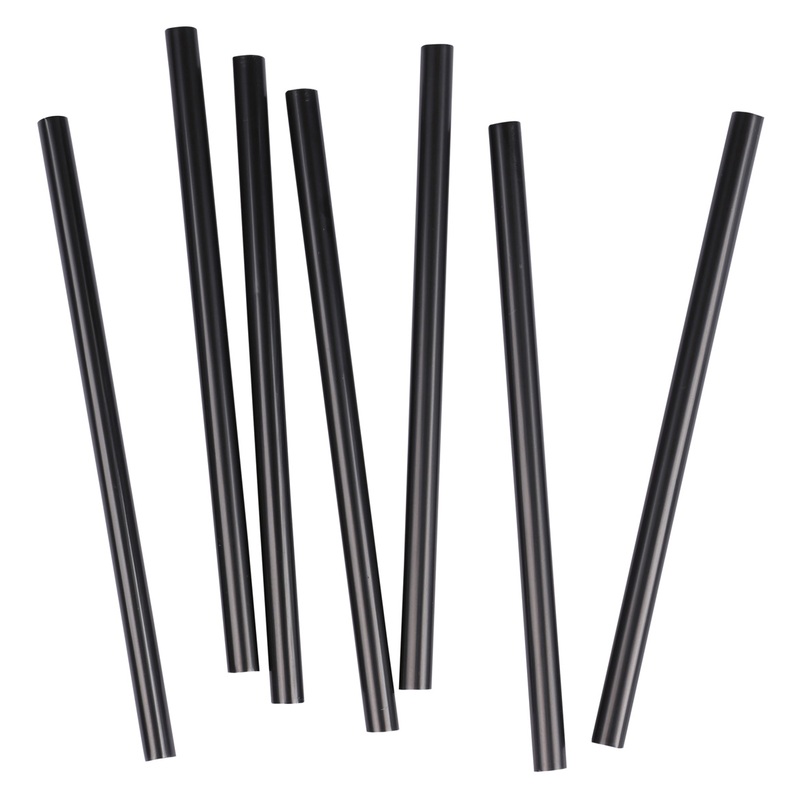 100 happy hour cocktail straws black