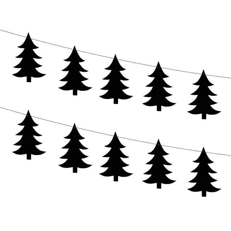 2 garlands Christmas tree black 1.80m