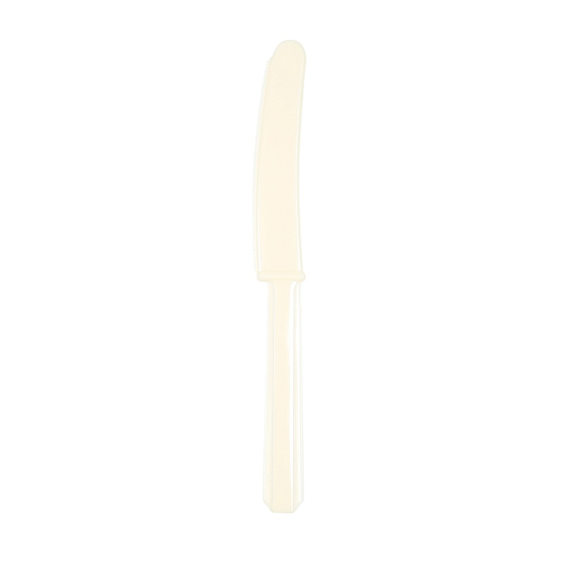 20 plastic knives Mila vanilla 17cm
