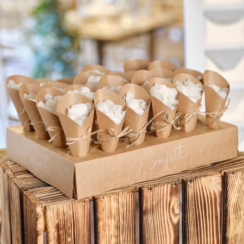 20 Rustic Romance confetti bags