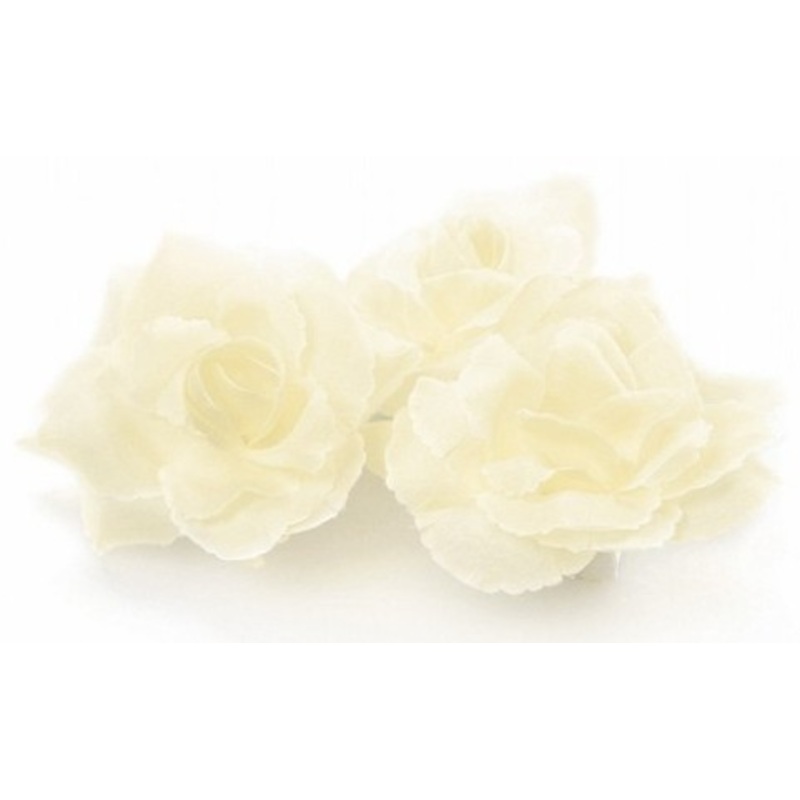 24 self-adhesive roses cream-colored