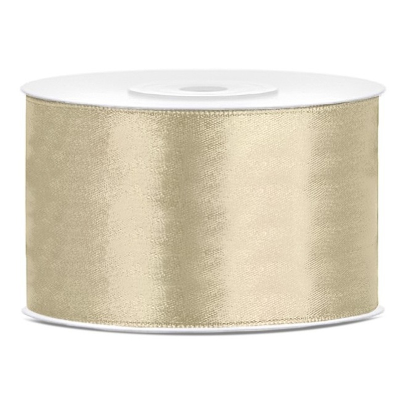 25m satin ribbon, taupe, 3mm wide