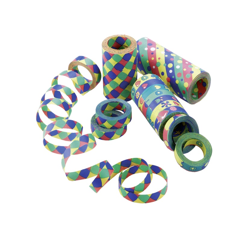 3 rolls of colorful giant party streamers freak show