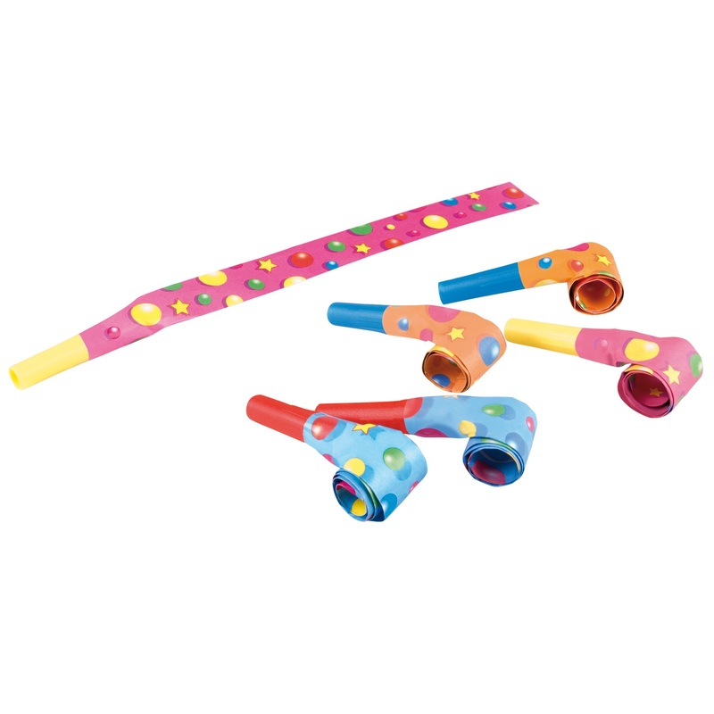 36 Colorful paper horns