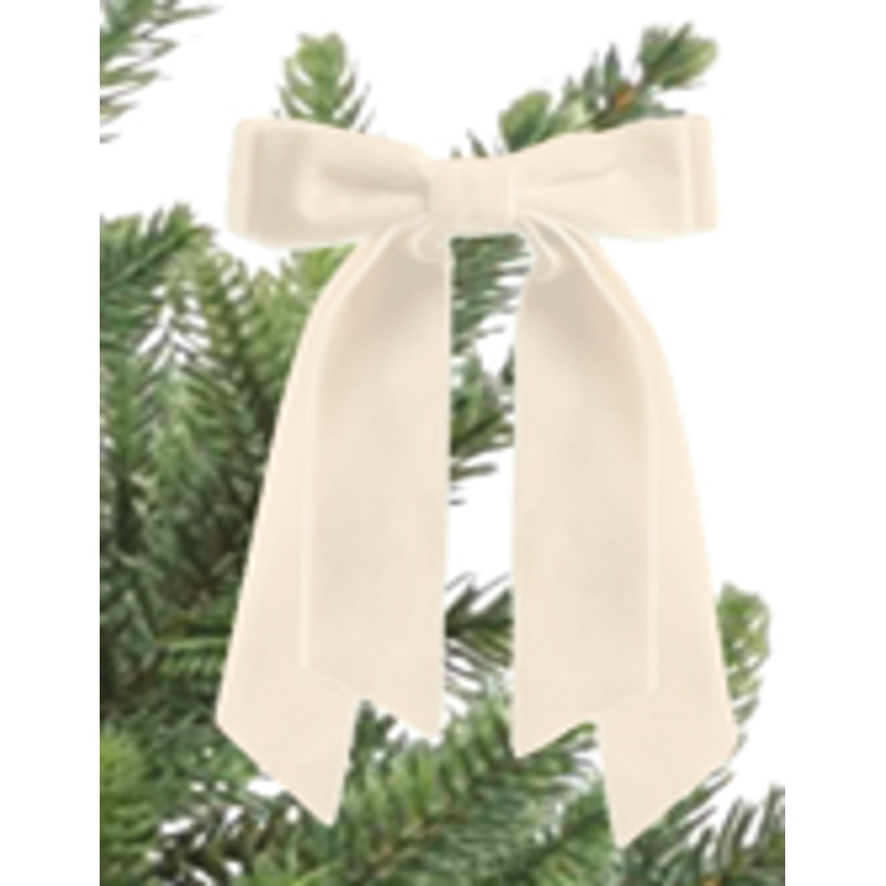 6 Bows with Clip - Cream