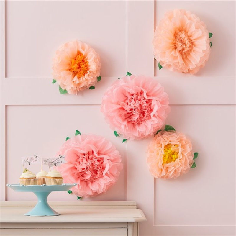 6 peony decoration flowers mix