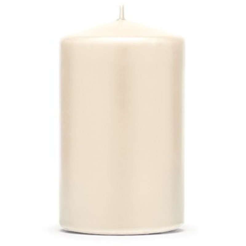 6 pillar candles Rio cream 10cm