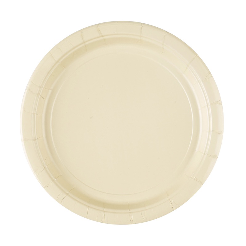 8 paper plates Partytime Vanilla 22.8cm