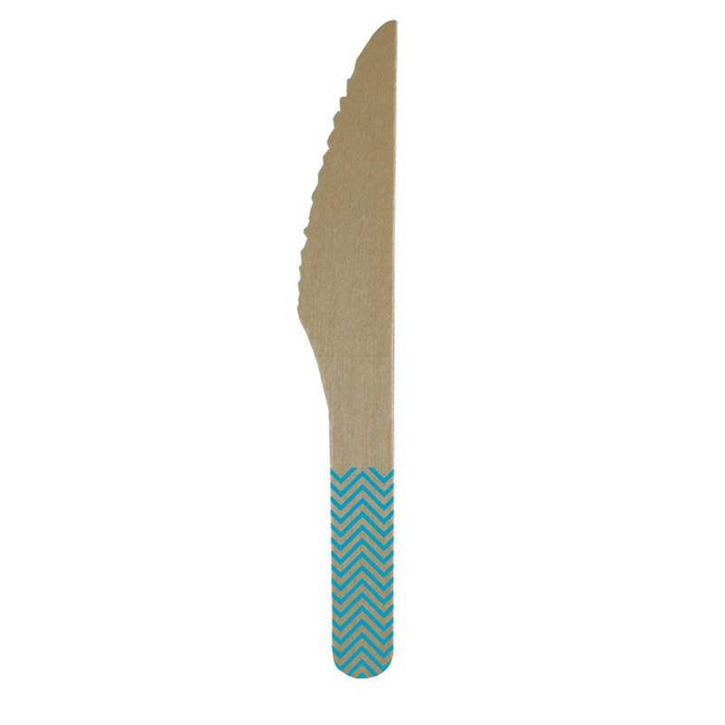 8 wooden knives Paganini turquoise
