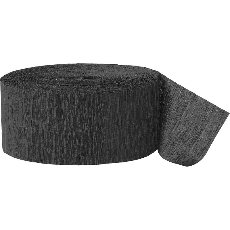 Crepe paper streamer Fiesta Black 24.6m