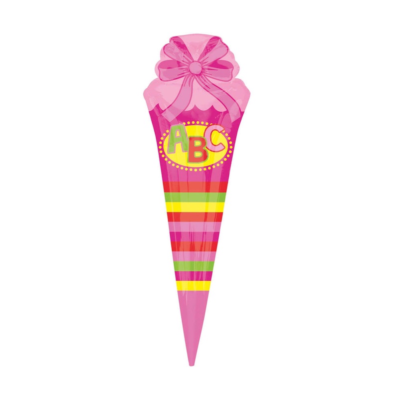 Folienballon Schultte pink 35x111cm