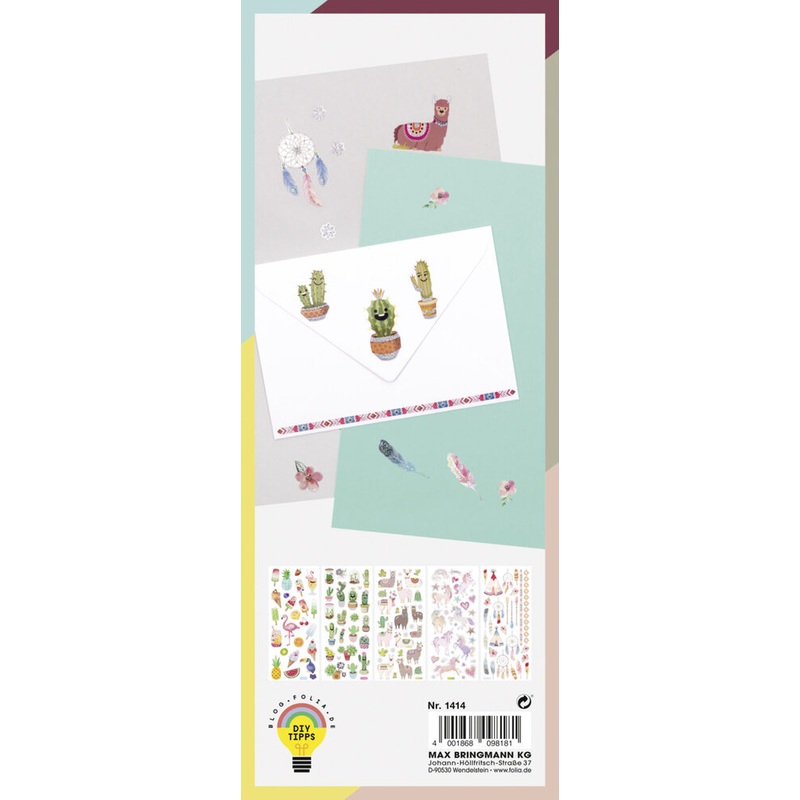 Glitzer Sticker Exotic 128 Stck