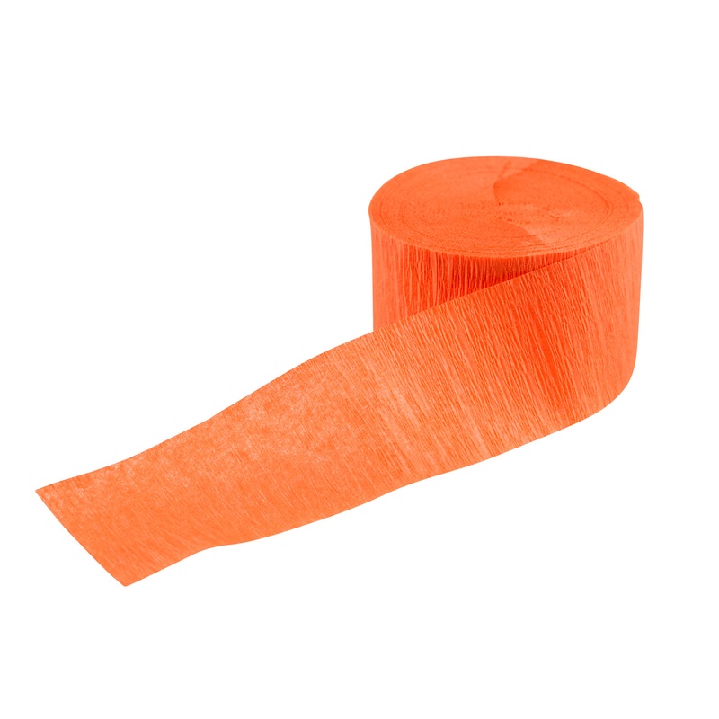 Party fun crepe streamer orange 24m