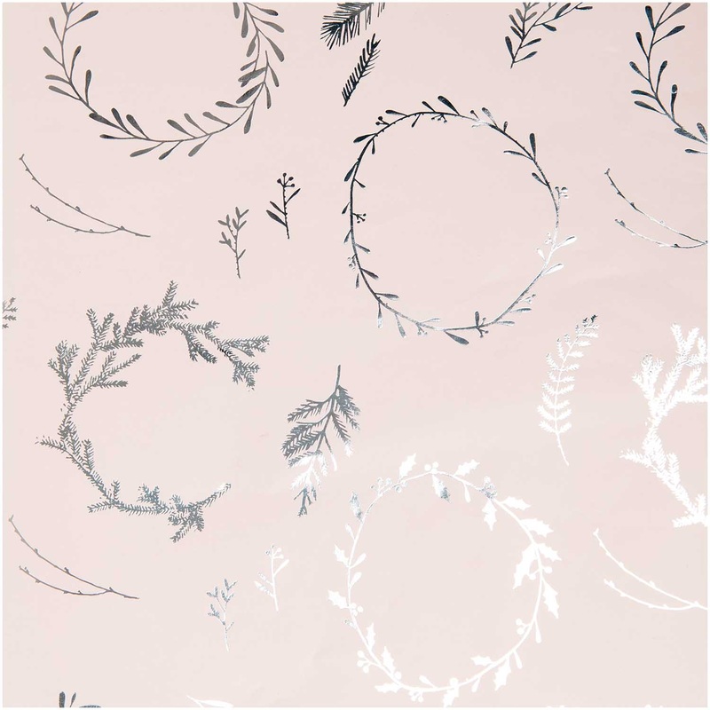 Pink Christmas Morning FSC wrapping paper
