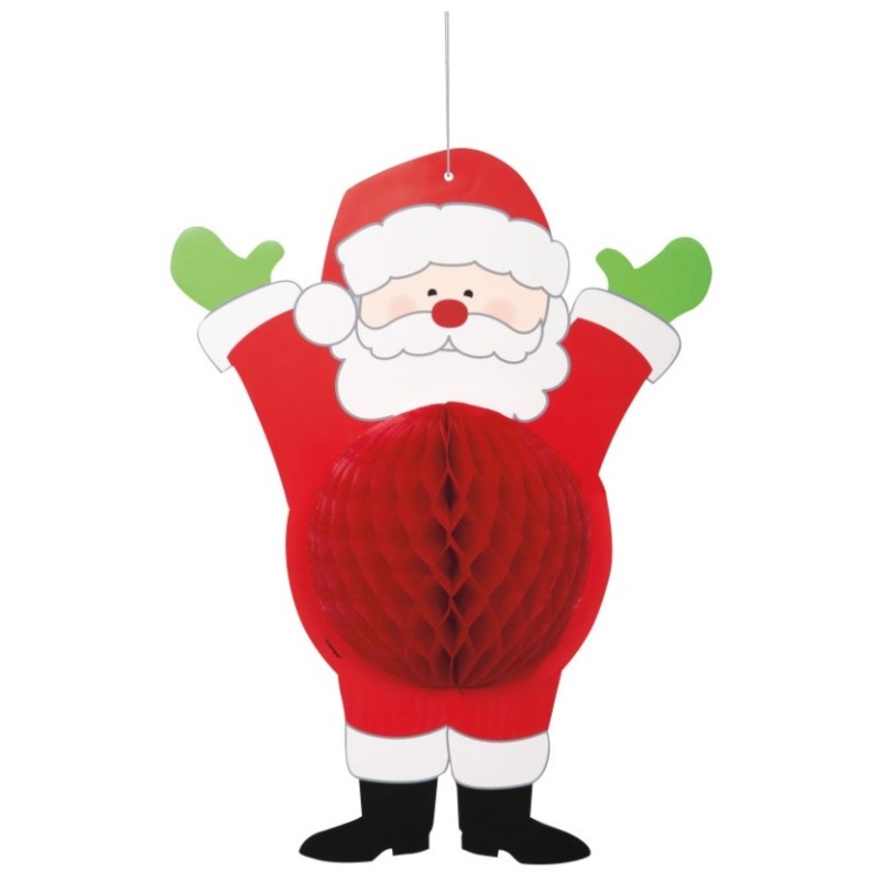 Santa Claus honeycomb ball hanging decoration 35cm
