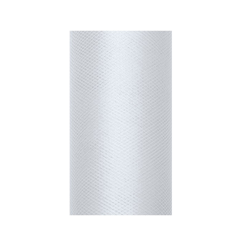 Tulle fabric Luna light gray 9m x 15cm