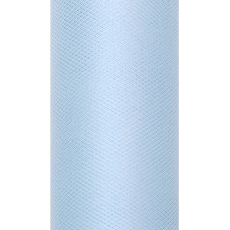 Tulle fabric Luna pastel blue 9m x 30cm
