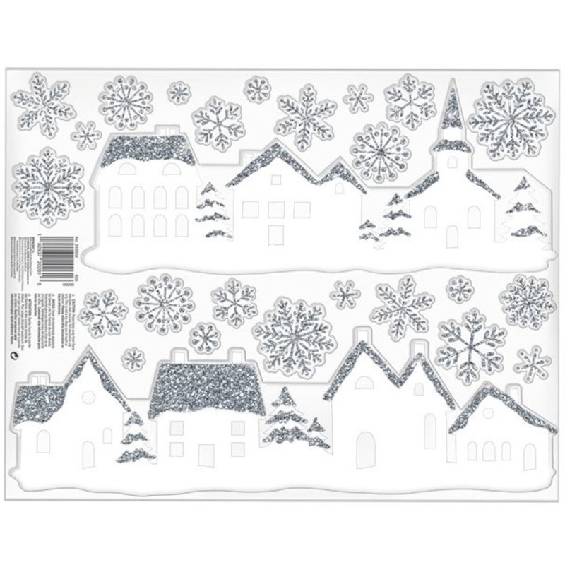 Winter city window sticker 62cm