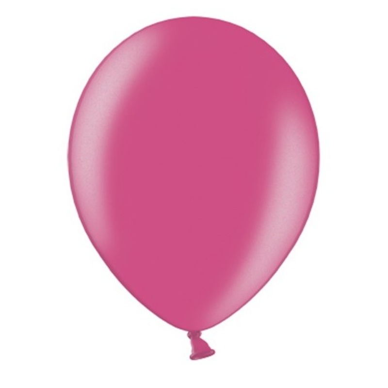 100 metallic balloons fuchsia 13cm