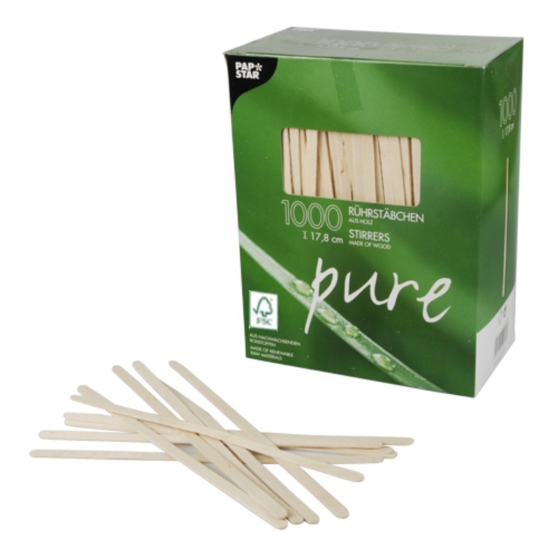 1000 FSC wooden stirrers Alceste 17.8cm