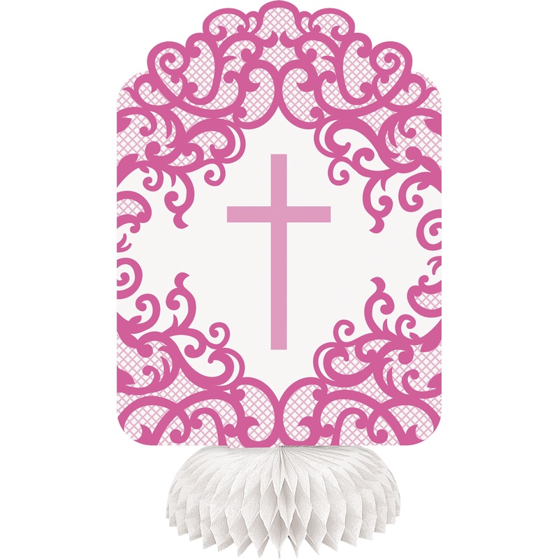 3 Festive Pink honeycomb displays 20cm