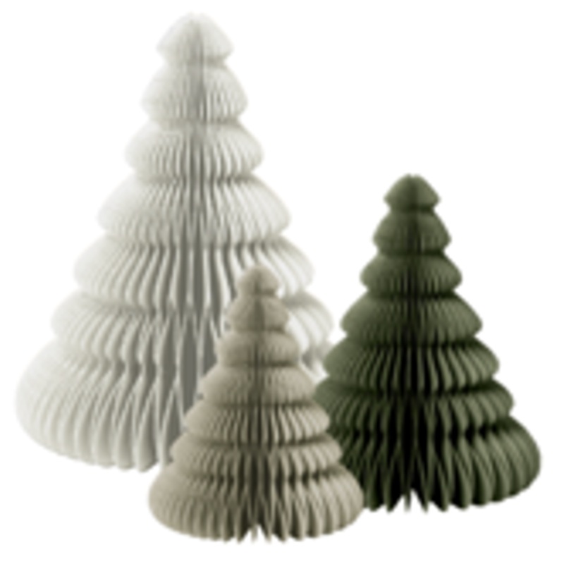 3 Honeycomb Ball Christmas Tree Display - Green