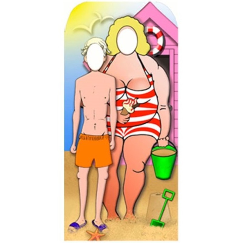 Beach couple photo wall 183cm