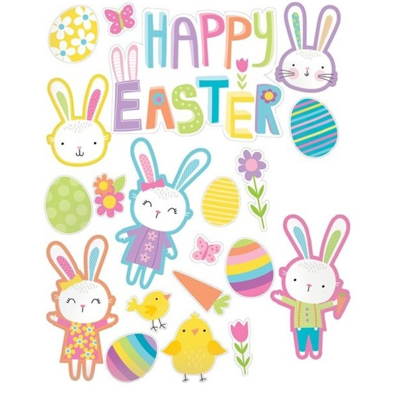Bunny Happy window decoration