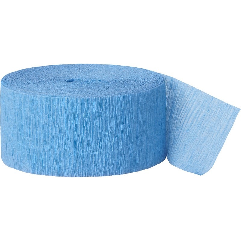 Crepe paper streamer Fiesta light blue 24.6m