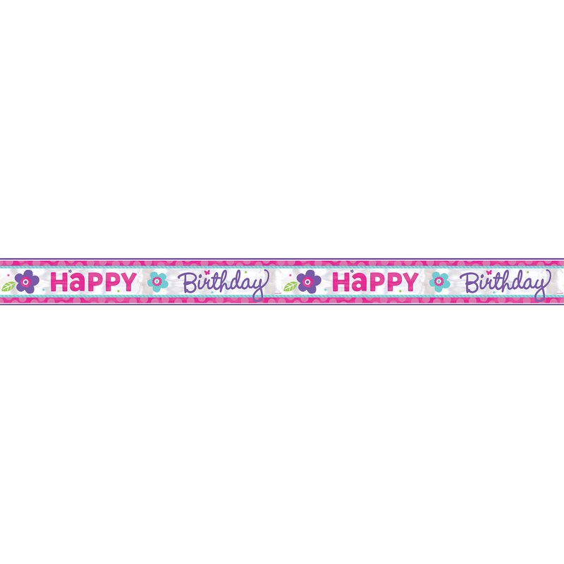 Foil banner Birthday Spring 7.6m