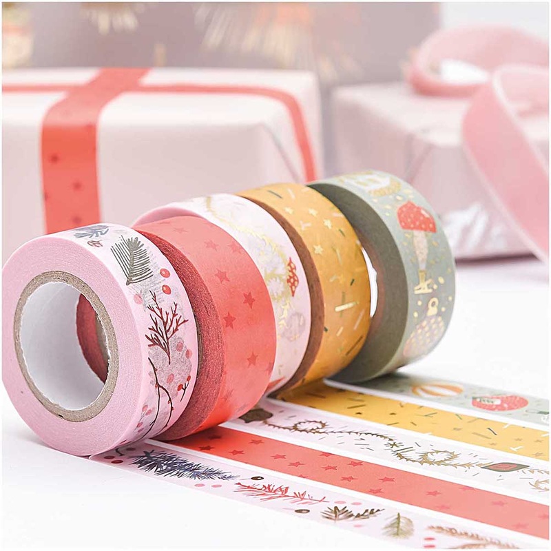 Gift ribbon set 5 pieces Christmas 10m
