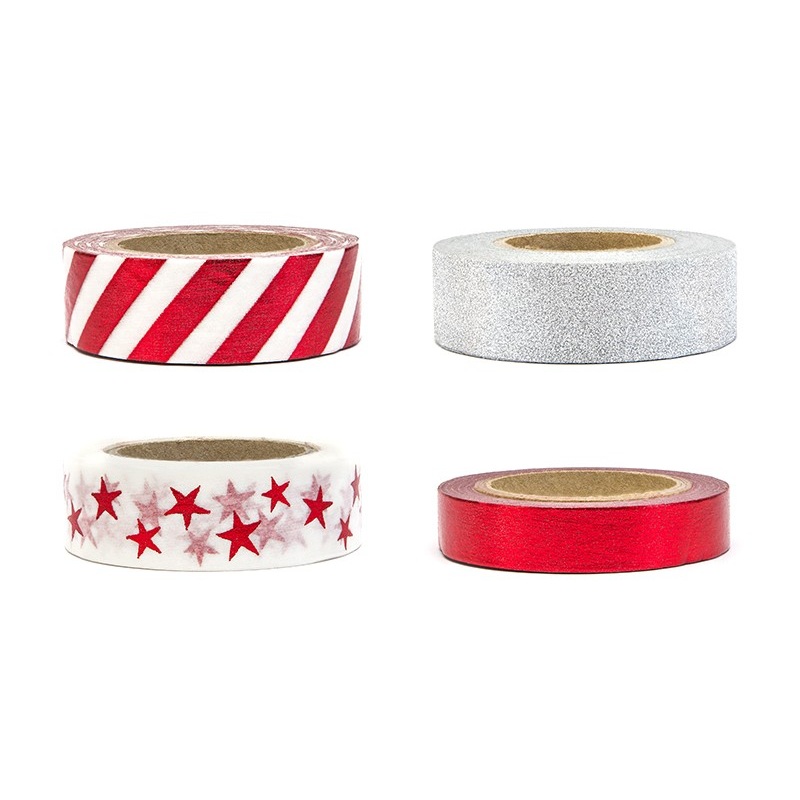 Gift tape mix red and white