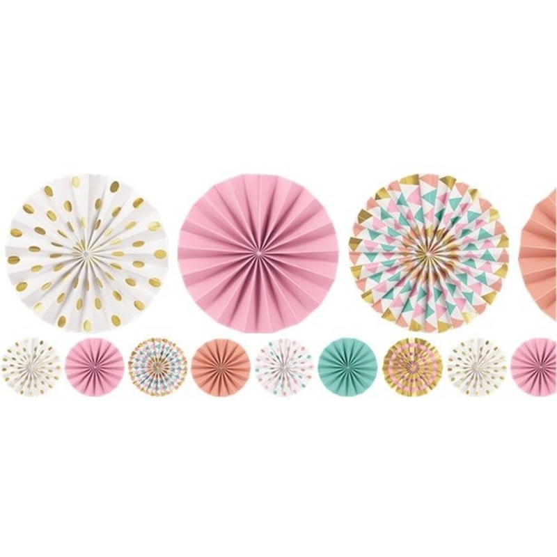 Mini paper fan garland 3.65m