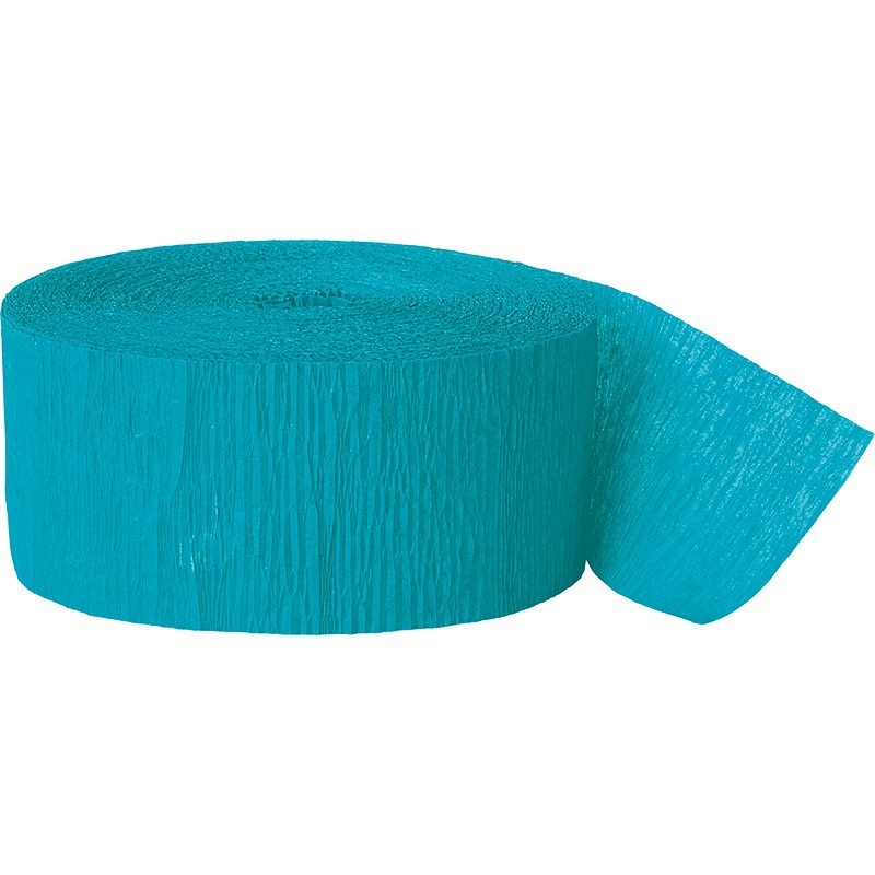 Party fun crepe paper turquoise blue