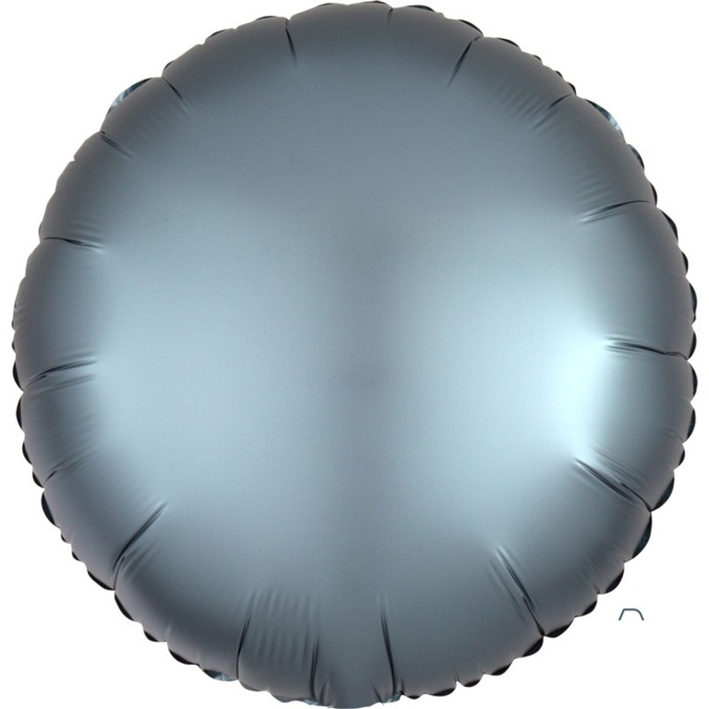 Shiny steel-blue foil balloon 43cm