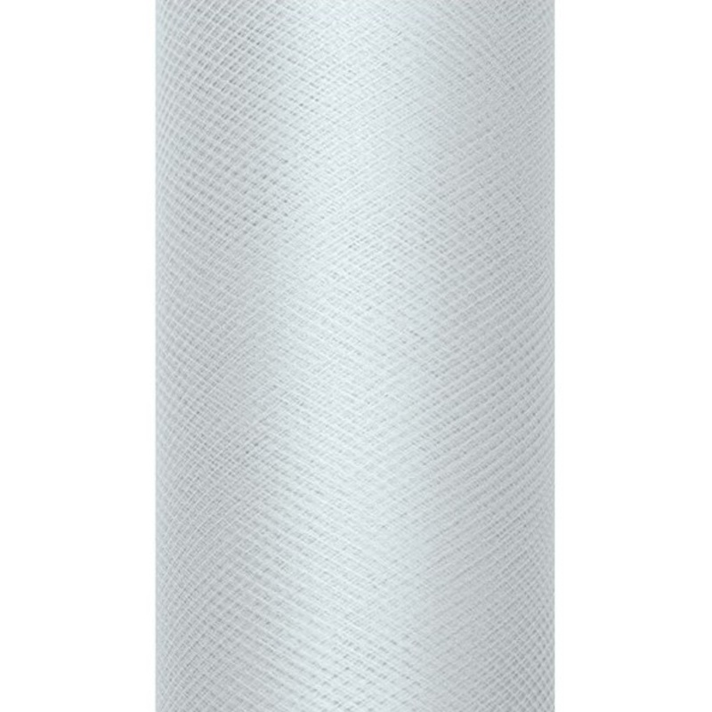 Tulle fabric Luna gray 20m x 8cm