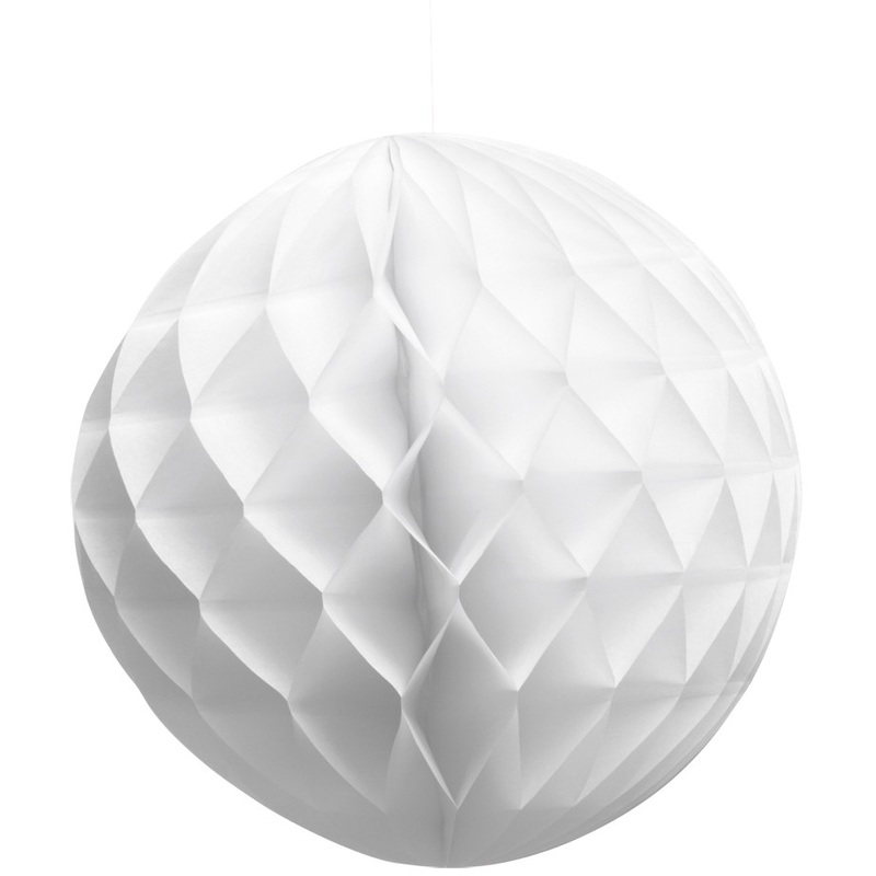 White honeycomb ball made of paper 25cm