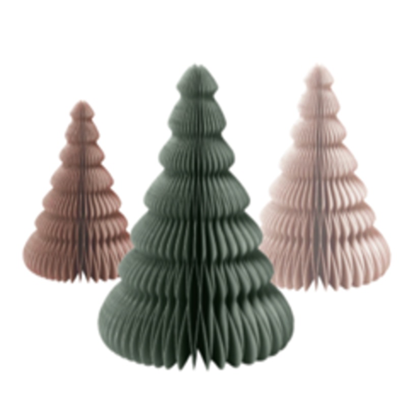 3 honeycomb fir trees - sensual Christmas splendour