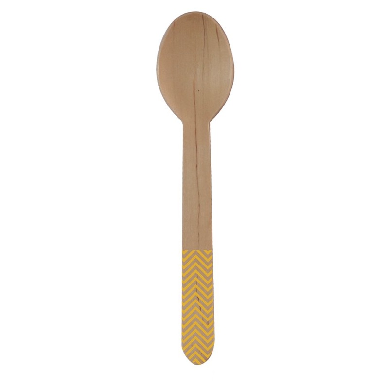 8 wooden spoons Paganini yellow