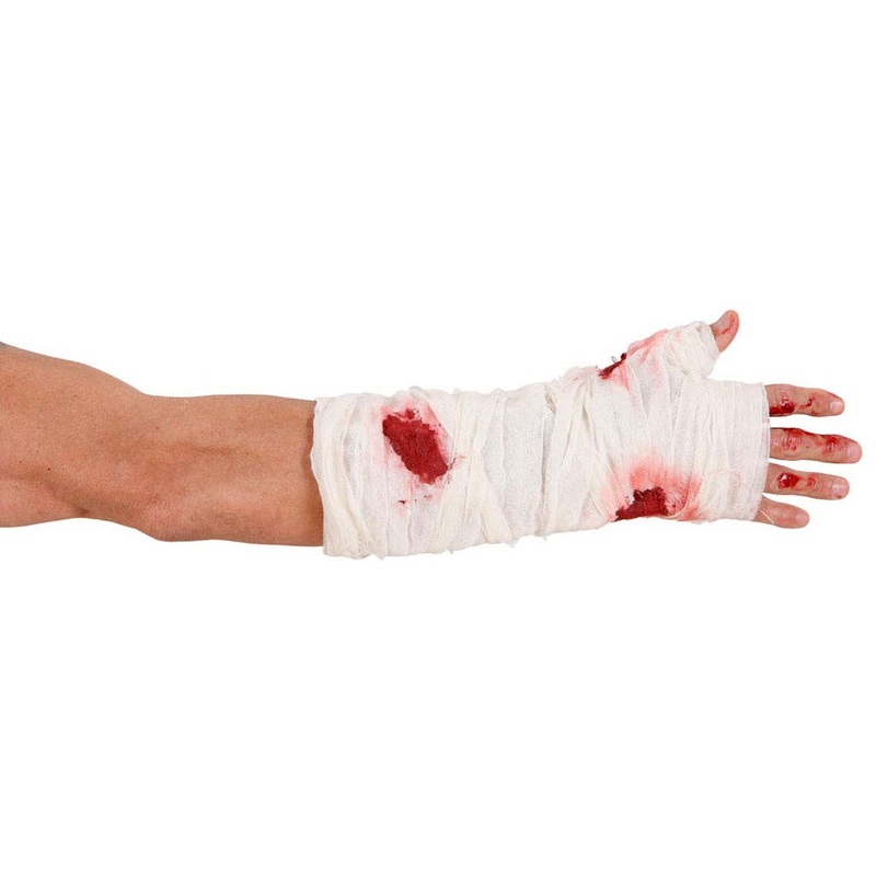 Bloody arm bandage