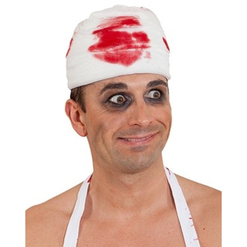 Bloody bandage costume hat
