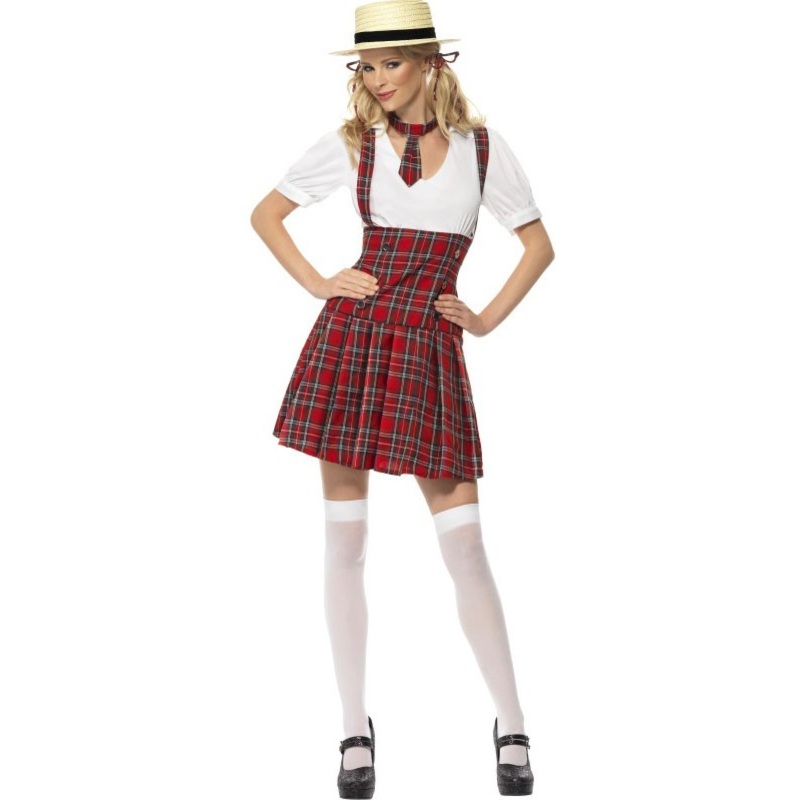 Checkered naughty school girl costume S