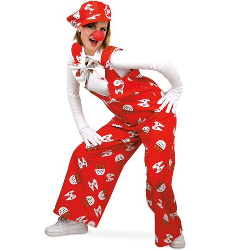 Cologne dungarees in red unisex M