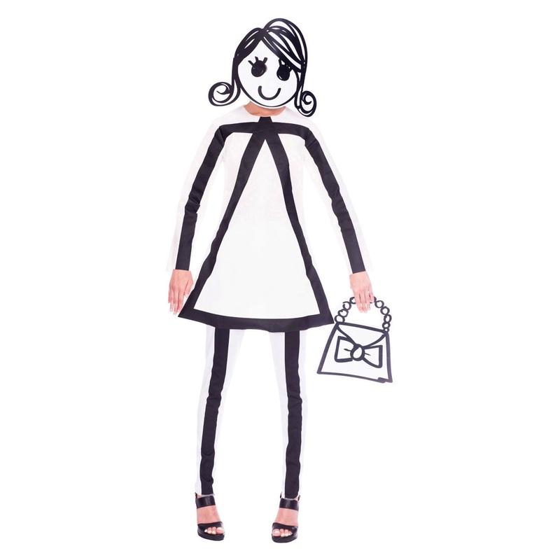 Funny stick figure costume for women S
