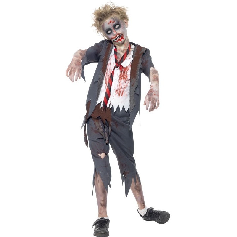 Horror school boy zombie costume