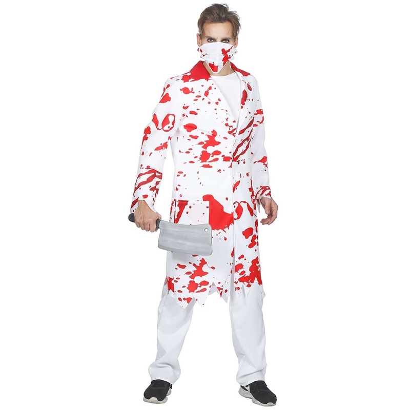 Horror zombie doctor men's jacket with mask 48