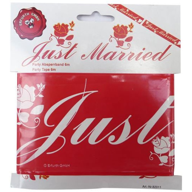 Just Married Barrier Tape 600cm