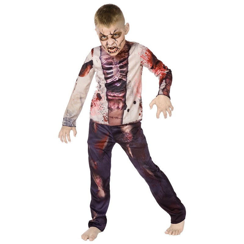 Little crazy zombie child costume M