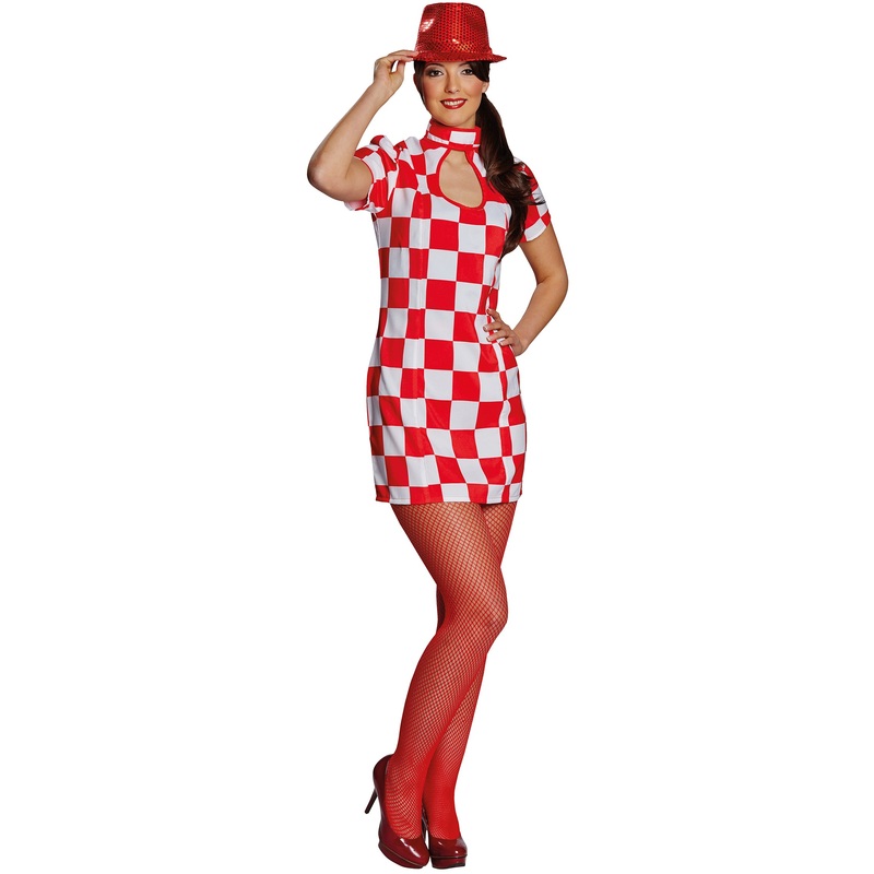 Miss Kln Dress Checkered Red White 34