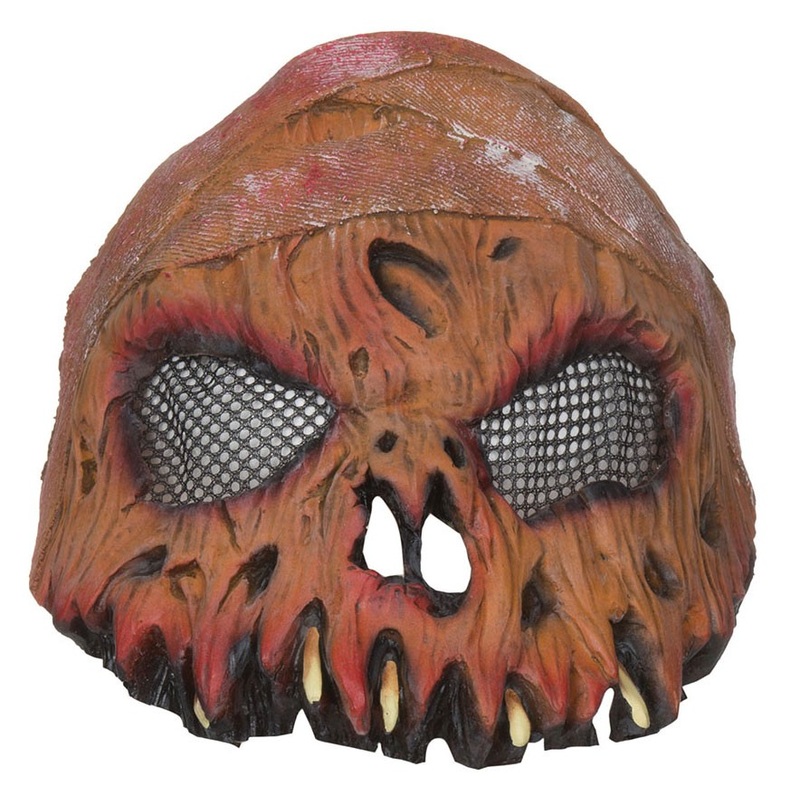 Scary pumpkin half mask